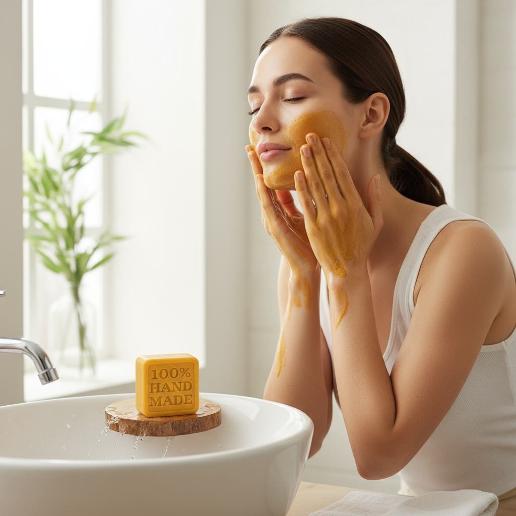 Turmeric Face Soap - Lifestyle Image