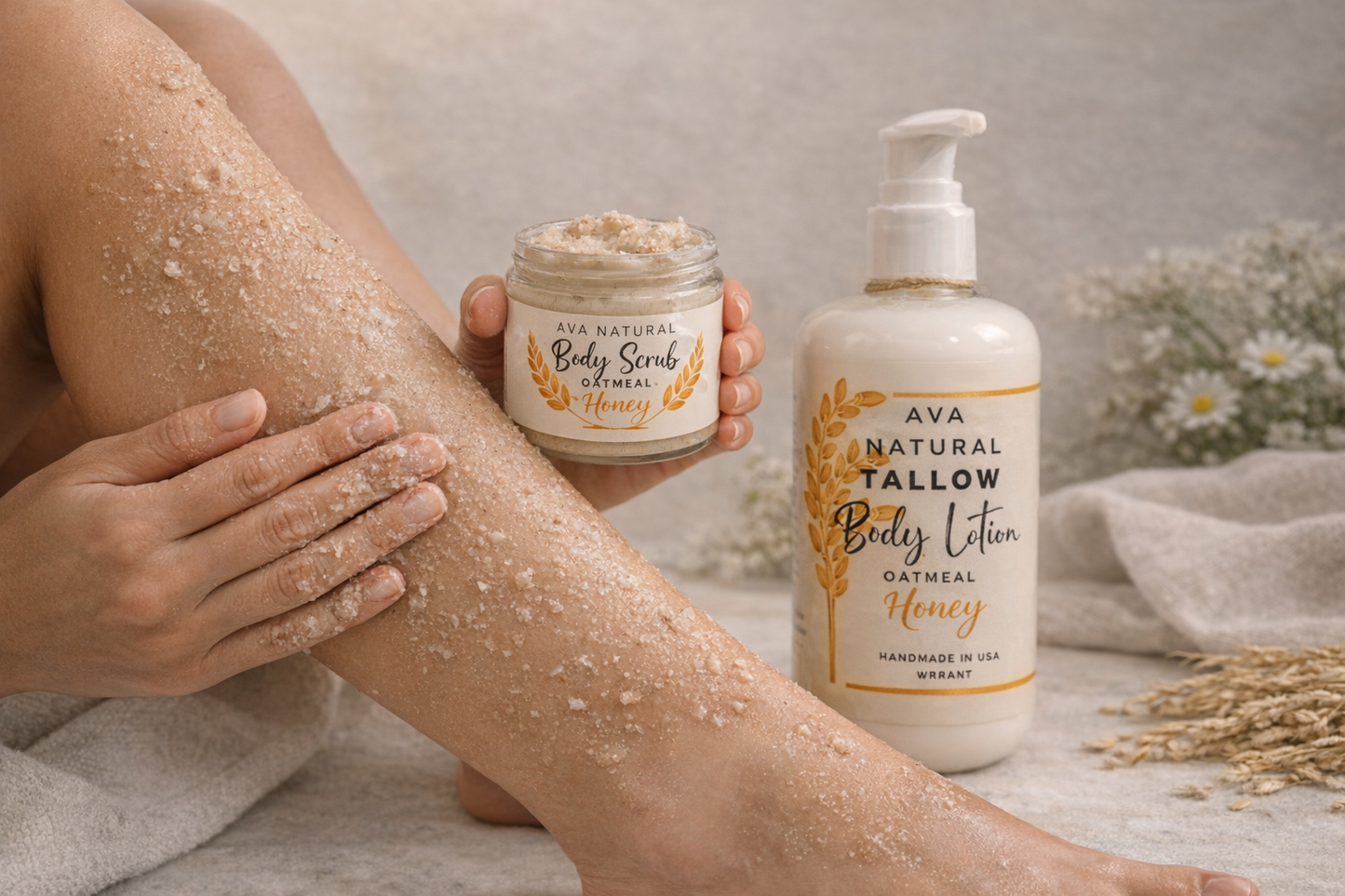 🌿 Oatmeal Honey Body Care Bundle