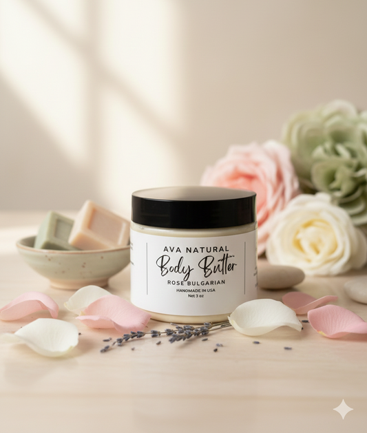 Whipped Mango & Avocado Body Butter — Jojoba Oil + Bulgarian Rose