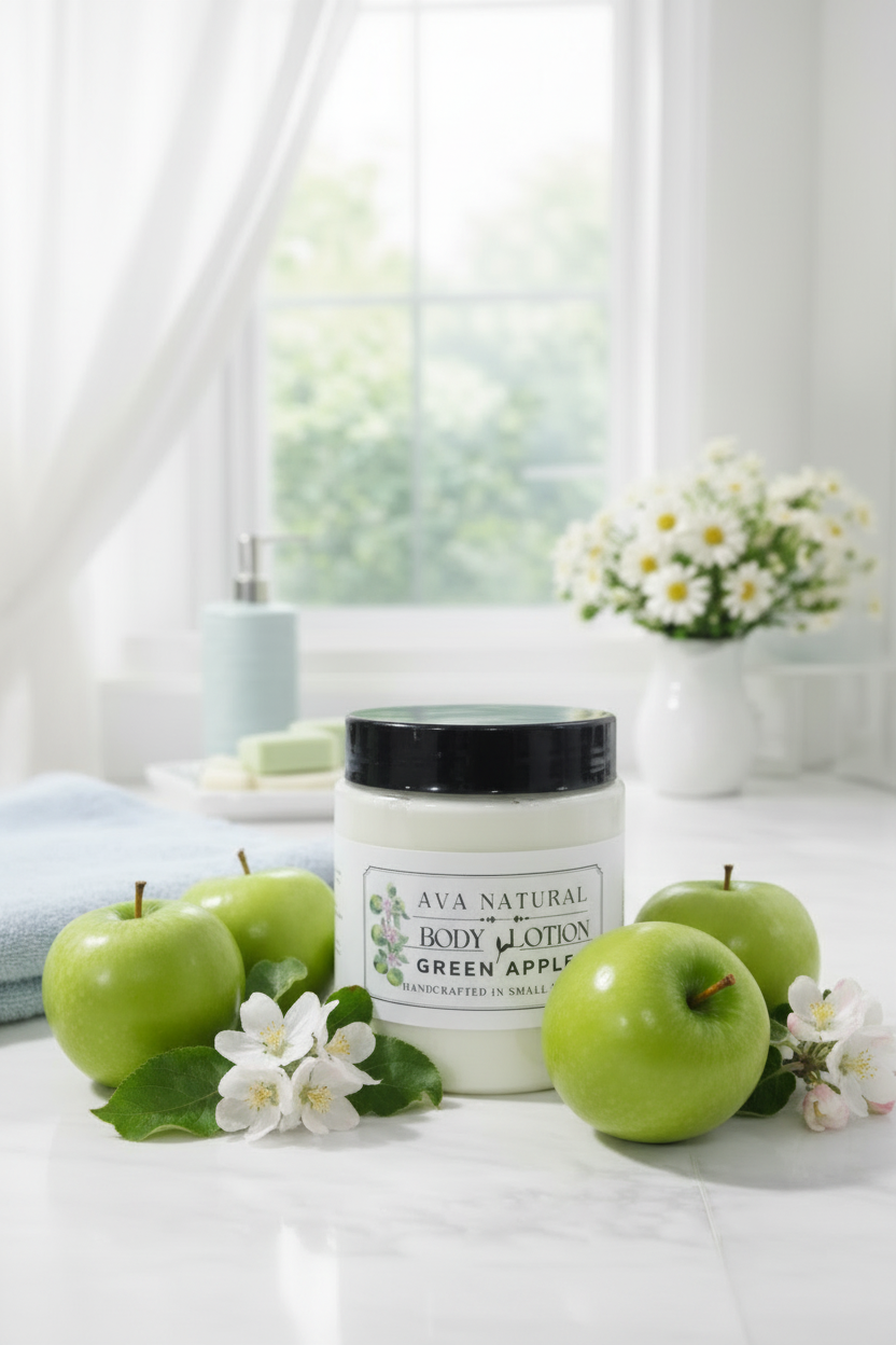 Ava Natural Green Apple Body Lotion - Spa & Apples